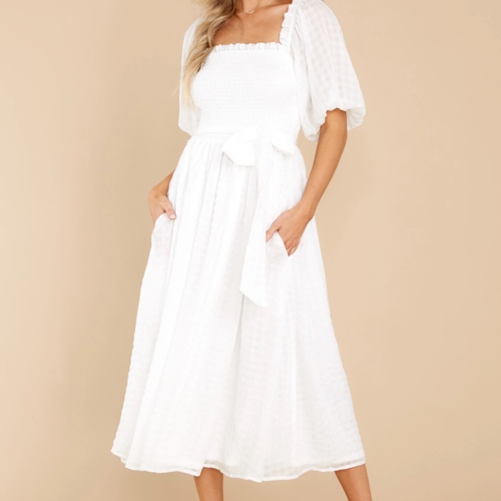 White Midi Dress